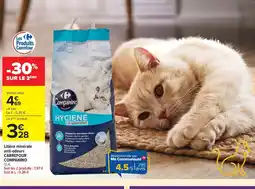 Carrefour Market CARREFOUR COMPANINO Litière minérale anti-odeurs offre