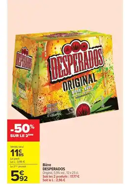 Carrefour Market DESPERADOS Bière offre
