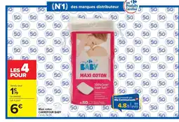 Carrefour Market CARREFOUR BABY Maxi coton offre
