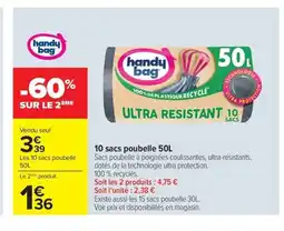 Carrefour Market 10 sacs poubelle offre