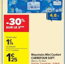 Carrefour Market CARREFOUR SOFT Mouchoirs Mini Confort offre