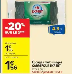 Carrefour Market CARREFOUR EXPERT Éponges multi-usages offre