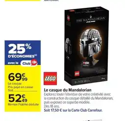 Carrefour Market LEGO Le casque du Mandalorian offre
