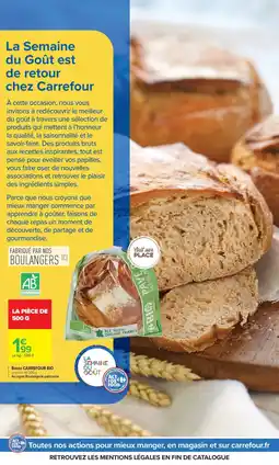Carrefour CARREFOUR BIO Boule offre
