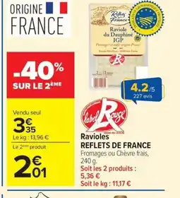 Carrefour REFLETS DE FRANCE Ravioles offre