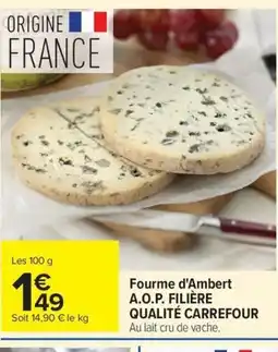 Carrefour A.O.P. FILIÈRE QUALITÉ CARREFOUR Fourme d'Ambert offre