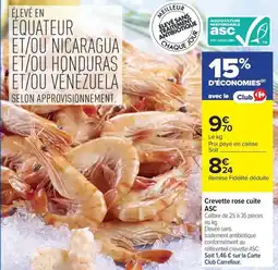 Carrefour Crevette rose cuite offre