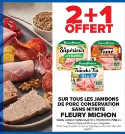 Carrefour FLEURY MICHON Sur tous les jambons de porc conservation sans nitrite offre