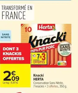 Carrefour HERTA Knacki offre