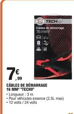 E.Leclerc CÂBLES DE DÉMARRAGE 16 MM² TECH9 offre