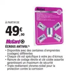 E.Leclerc McGard Écrous Antivol offre