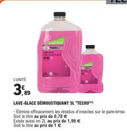 E.Leclerc LAVE-GLACE DÉMOUSTIQUANT 5L TECH9 offre