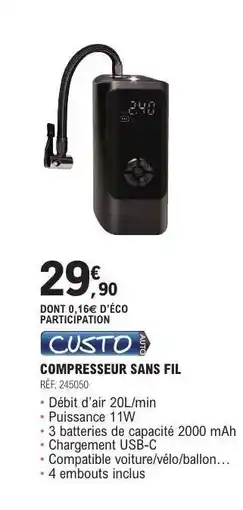 E.Leclerc COMPRESSEUR SANS FIL offre