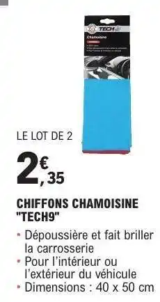 E.Leclerc CHIFFONS CHAMOISINE TECH9 offre