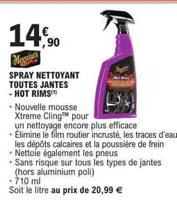 E.Leclerc SPRAY NETTOYANT TOUTES JANTES HOT RIMS offre