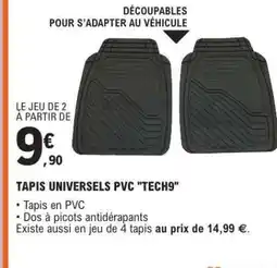 E.Leclerc TAPIS UNIVERSELS PVC 'TECH9' offre