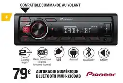 E.Leclerc Autoradio Numérique Bluetooth MVH-330DAB offre