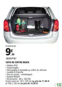 E.Leclerc TAPIS DE COFFRE REACH offre