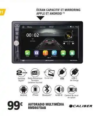 AUTORADIO MULTIMÉDIA RMD807DAB
