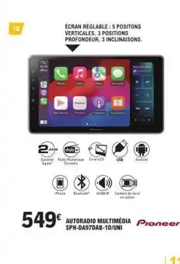 E.Leclerc AUTORADIO MULTIMÉDIA SPH-DA97DAB-1D/UNI offre