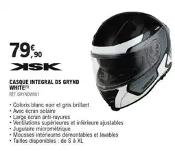 E.Leclerc CASQUE INTEGRAL DS GRYND WHITE offre
