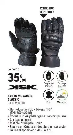 E.Leclerc GANTS MI-SAISON CLASSIC offre