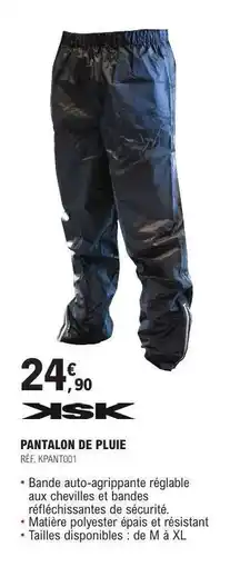 E.Leclerc PANTALON DE PLUIE offre