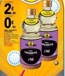 E.Leclerc SAUCE VINAIGRETTE TÊTE NOIRE offre