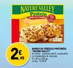 E.Leclerc BARRES DE CÉRÉALES PROTEINÉES “NATURE VALLEY” offre