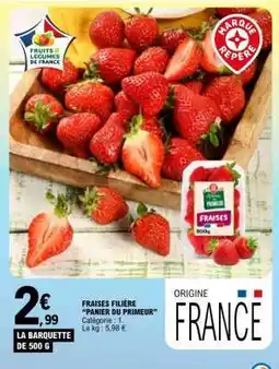 E.Leclerc Fraises Filière Panier du Primeur offre