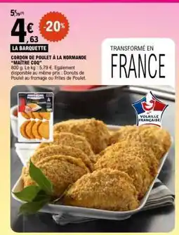 E.Leclerc Cordon de Poulet à la Normande Maître Coq offre