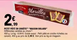 E.Leclerc PETIT PATE EN CROUTE MAISON BOLARD offre
