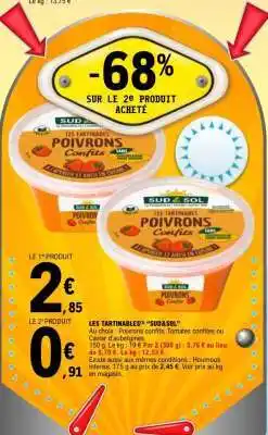 E.Leclerc LES TARTINABLES “SUD&SOL” offre