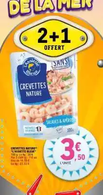 E.Leclerc CREVETTES NATURE L'ASSIETTE BLEUE offre