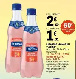 E.Leclerc LIMONADE AROMATISÉE “LORINA” offre