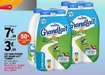 LAIT DEMI-ÉCRÉMÉ UHT GRAND LAIT CANDIA