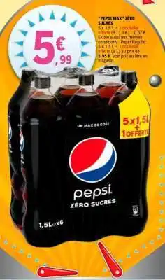 E.Leclerc PEPSI MAX ZÉRO SUCRES offre