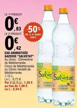 E.Leclerc EAU AROMATISÉE GAZEUSE “SALVETAT” offre