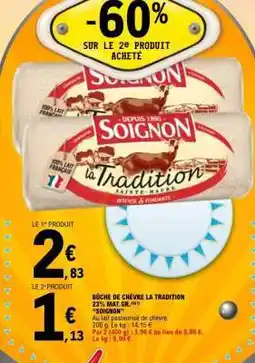 E.Leclerc BÛCHE DE CHÈVRE LA TRADITION offre