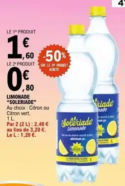 E.Leclerc Limonade SOLERIADE offre