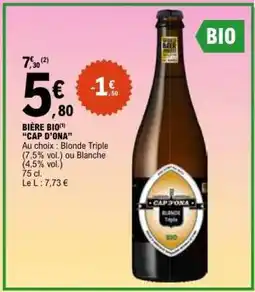 E.Leclerc BIÈRE BIO CAP D’ONA offre