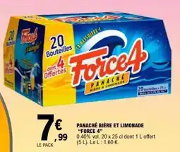 E.Leclerc PANACHÉ BIÈRE ET LIMONADE “FORCE 4” offre