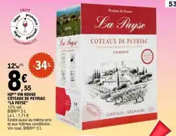 E.Leclerc IGP VIN ROUGE COTEAUX DE PEYRIAC LA PAYSE offre