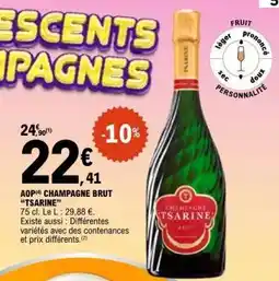E.Leclerc AOP CHAMPAGNE BRUT TSARINE offre