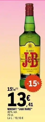 E.Leclerc Whisky J&B Rare offre