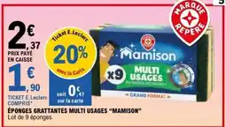 E.Leclerc Éponges Grattantes Multi-Usages 'Mamison' offre