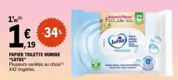 E.Leclerc Papier Toilette Humide Lotus offre