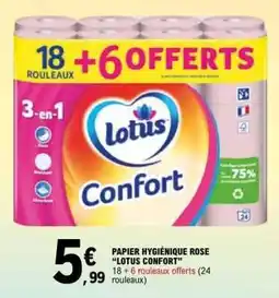 E.Leclerc Papier Hygiénique Rose 'Lotus Confort' offre
