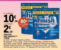 E.Leclerc Tablettes Lave Vaisselle Finish offre