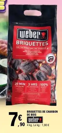 E.Leclerc BRIQUETTES DE CHARBON DE BOIS offre